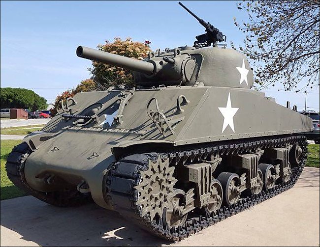 Surviving M4 105mm Sherman Tank National Armor and Cavalry Museum, Fort Benning, Georgia, USA