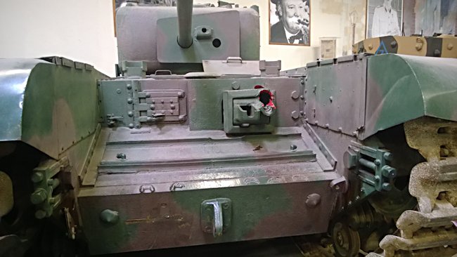 Front view of a restored British Churchill MkIV Heavy Tank Front view of a surviving British Churchill MkIV Heavy Tank
