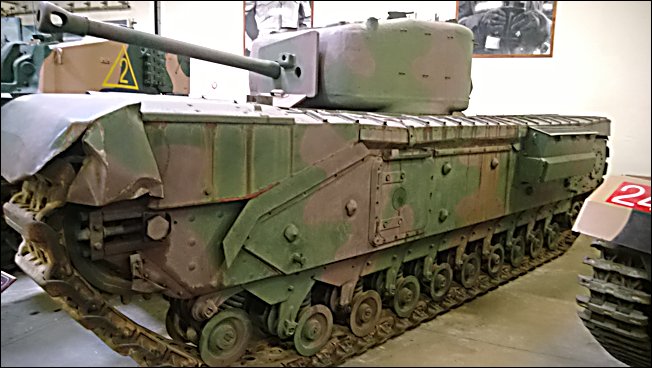 Side view of a Surviving British Churchill MkIV Heavy Tank