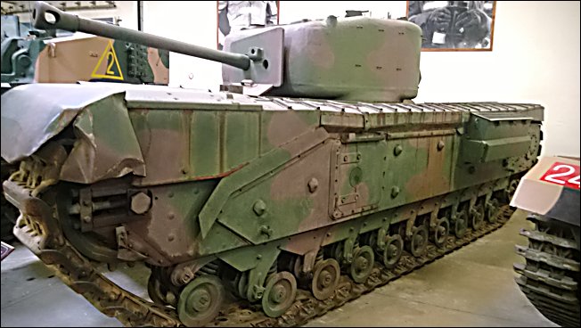Side view of a Restored British Churchill MkIV Heavy Tank Side view of a Surviving British Churchill MkIV Heavy Tank