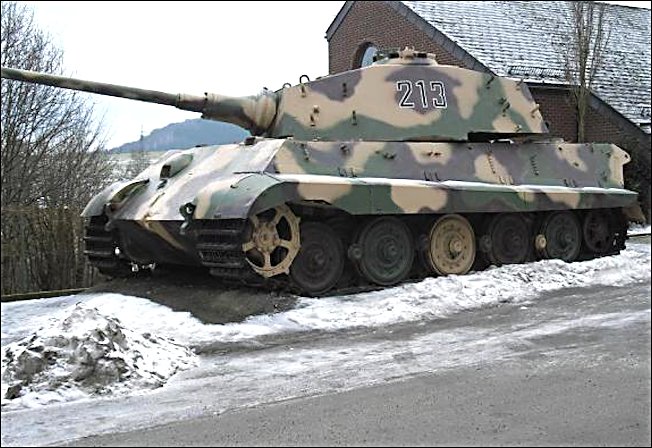 Surviving German King Tiger Tank in the La Gleize, Belgium Ardennes