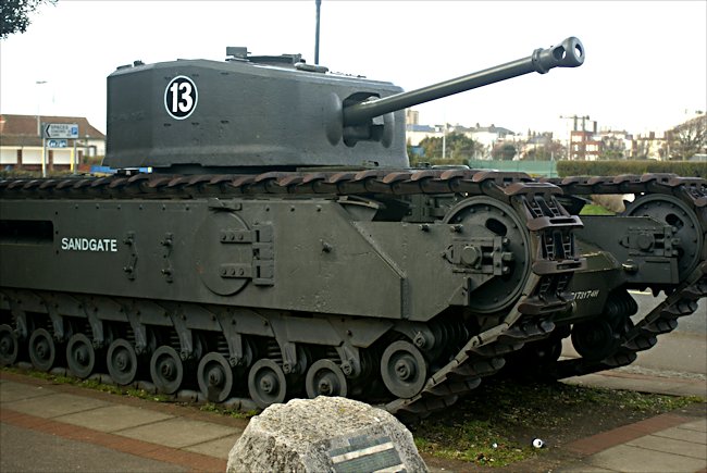 Surviving Churchill Crocodile Flame Thrower D-Day Tank in Portsmouth