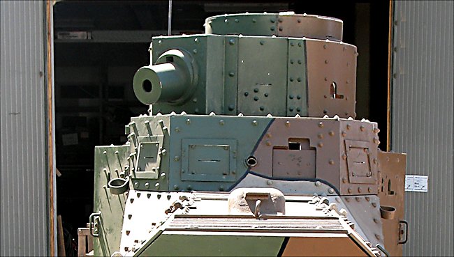 Turret on a surviving Swedish m/21-29 tank