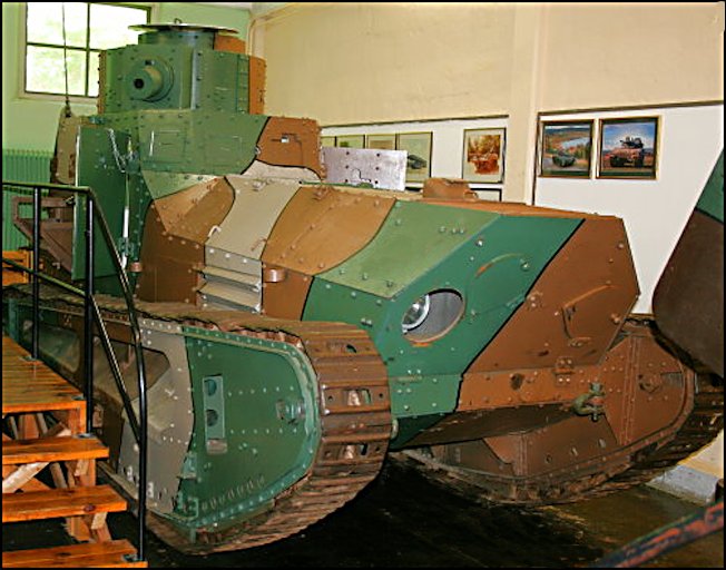Surviving WW1 German Sturmpanzerwagen A7V tank replica