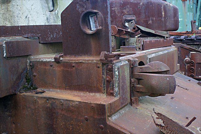 Front armour plates on a WW2 British A30 Challenger Tank