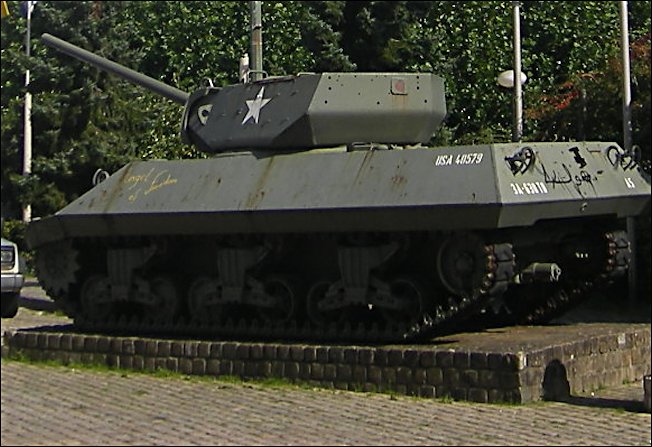 Surviving Belgium 1944 British Achilles Tank Destroyer in Arlon, Luxemburg