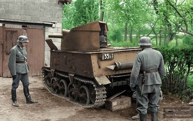 Knocked out Belgium Army 1940 Carden Loyd T13 B2 Tank