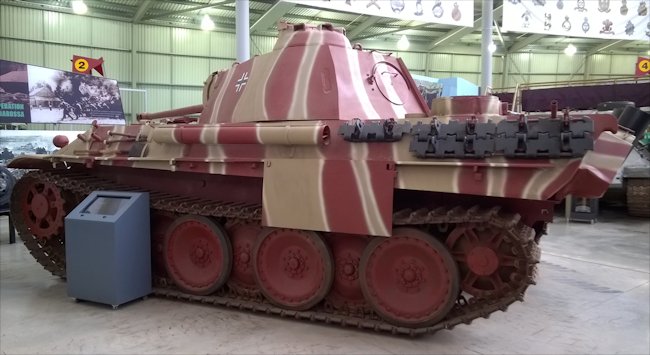 Surviving Panzer V Panther Tank at Bovington Tank Museum England