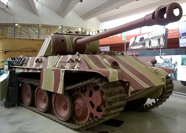 Surviving Panzer V Panther Tank at Bovington Tank Museum England