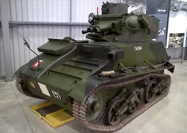 Surviving Vickers MkVI B Light Tank at the Tank Museum, Bovington, Dorset, England.