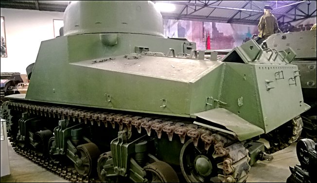 Rear view of a surviving British M3 Grant Medium Tank