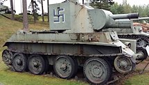 Surviving Finnish Army BT-42 tank at Parola Tank Museum in Finland