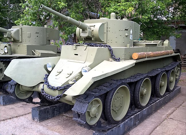 preserved Soviet WW2 BT-7 fast Tank