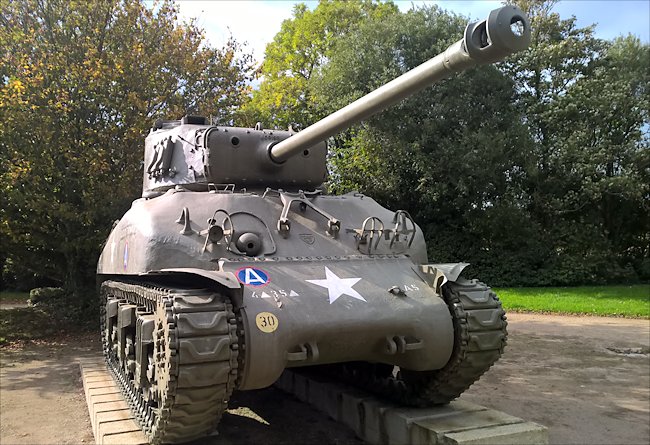 M4A1(76) Sherman tank at Nehou Normandy 