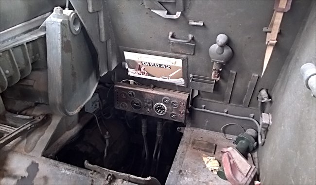 Preserved Canadian WW2 Sexton II Self Propelled Gun SPG Drivers seat