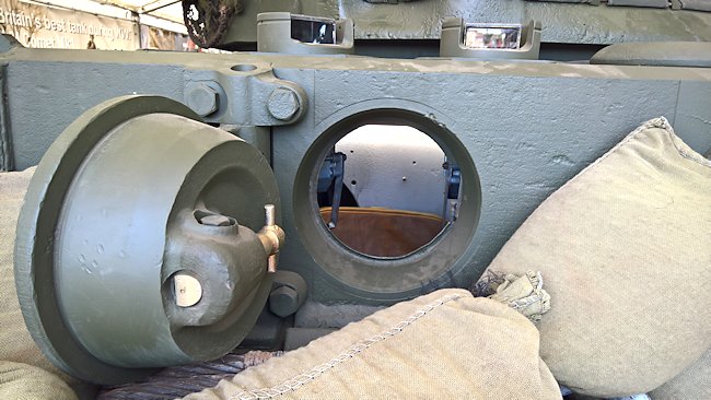 Comet tank driver's armoured port