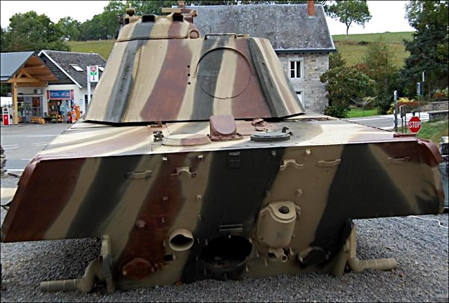 Surviving German Panzer V Panther Tank in the village of Celles Belgium Ardennes
