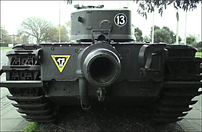 Surviving Churchill Crocodile Flame Thrower D-Day Tank