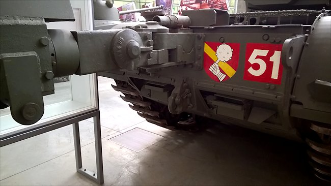 Churchill Mark VII Crocodile Flame Thrower Tank in Bovington Tank Museum
