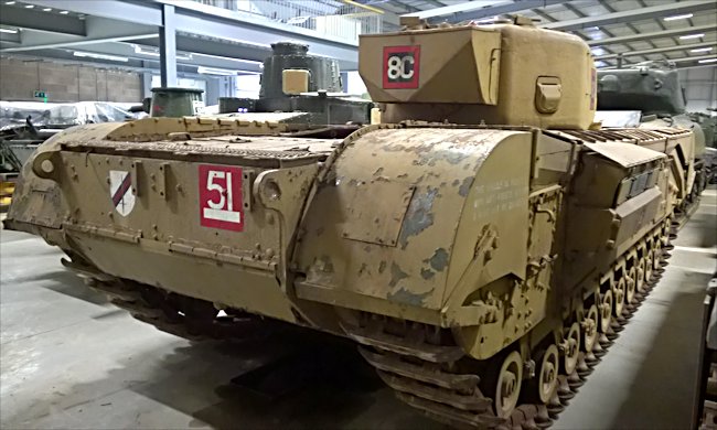 Preserved British Churchill MkIV 75mm A22 Infantry Tank