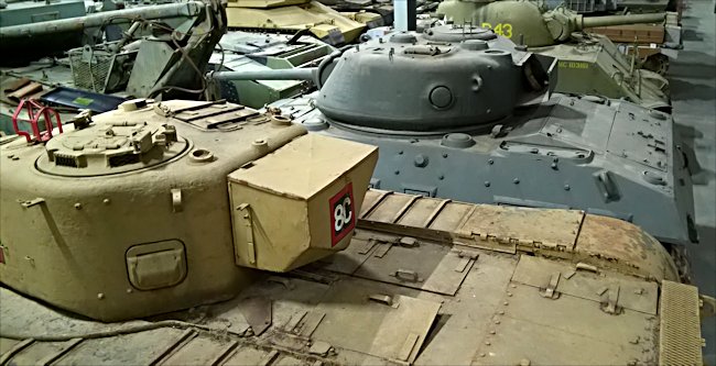 top view of a surviving British Churchill Mark IV Heavy Tank