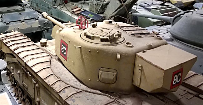 Turret view of a surviving British Churchill Mark IV Heavy Tank