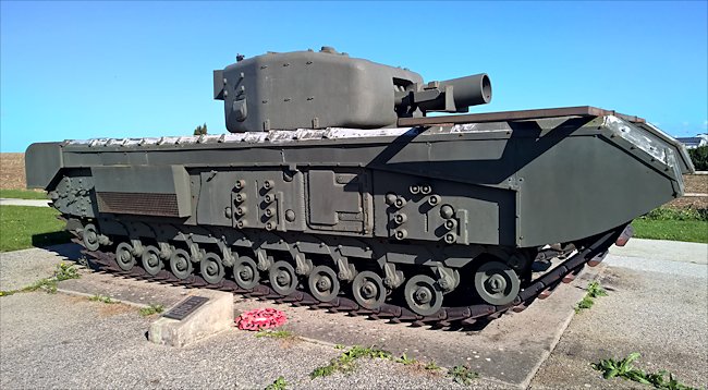 Surviving Churchill Mark IV AVRE Tank used on Sword Beach