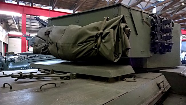 Rear turret view of a presereved British Comet Cruiser Tank