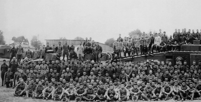 Surviving WW1 British and American Army Mark VIII Tank at Fort Meade, MD, USA