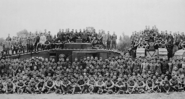 Surviving WW1 British and American Army Mark VIII Tank at Fort Meade, MD, USA