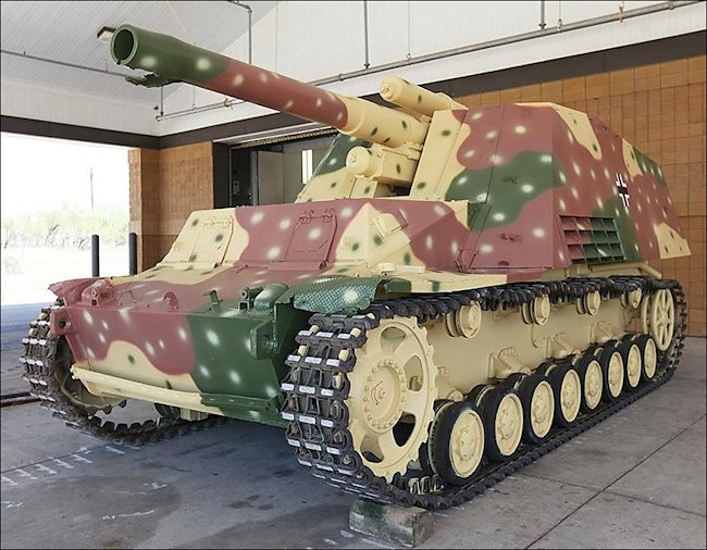 Surviving German Hummel self propelled artillery gun of WW2