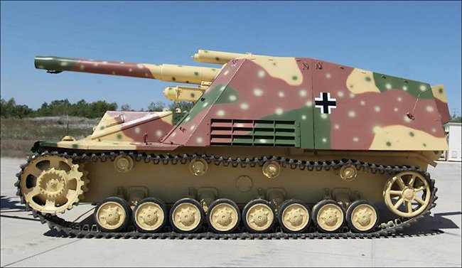 Surviving German Hummel self propelled artillery gun of WW2