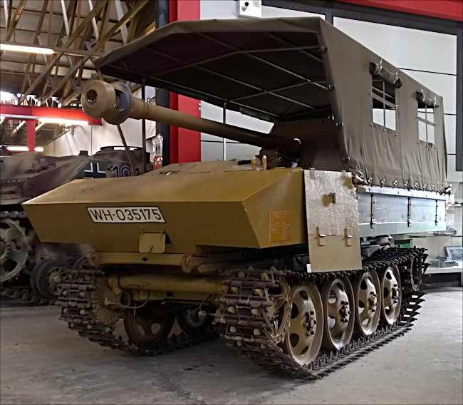 Preserved WW2 Raupenschlepper Ost RSO Pak 40 Tank Destroyer at the German Tank Museum in Munster