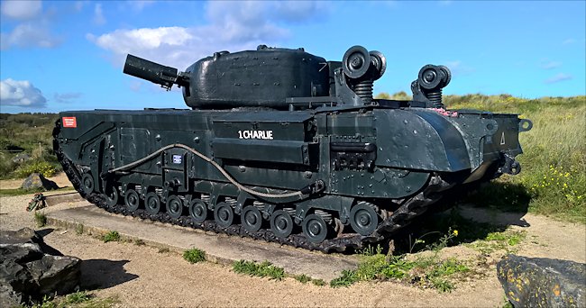 D-Day Juno Beach Exit Churchill Mk IV AVRE tank