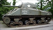 Surviving M4A4 Sherman tank,Hermeton-sur-Meuse, Belgium