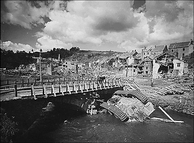 The destroyed village of Houfflaize Belgium Ardennes 1945