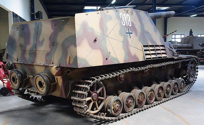 Surviving German Hummel self propelled artillery gun of WW2