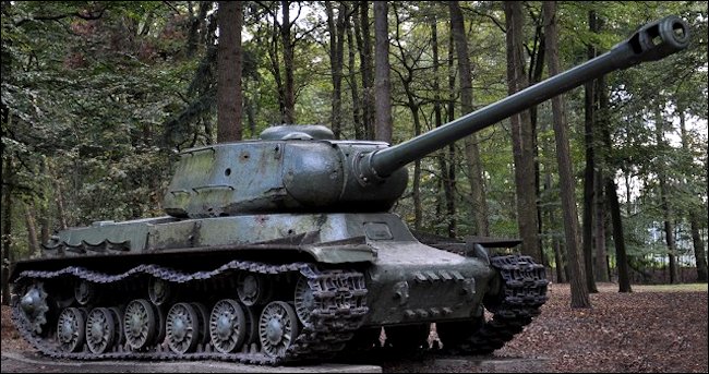 Surviving IS 2 Russian Soviet Tank In Liberty Park Overloon Holland