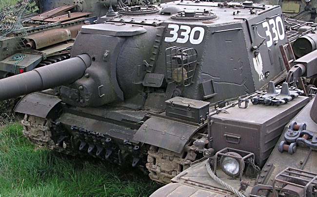 Surviving Russian Soviet ISU 152 Heavy Self Propelled Gun SPG