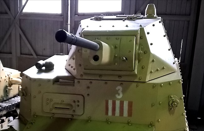 Turret shot of a preserved Italian WW2 Carro Armato L6/40 light tank