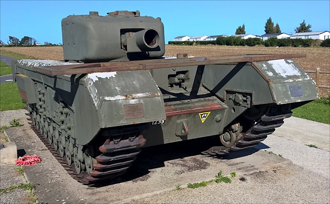 Churchill Mk IV AVRE Tank at Lion-Sur-Mer Sword Beach Memorial 