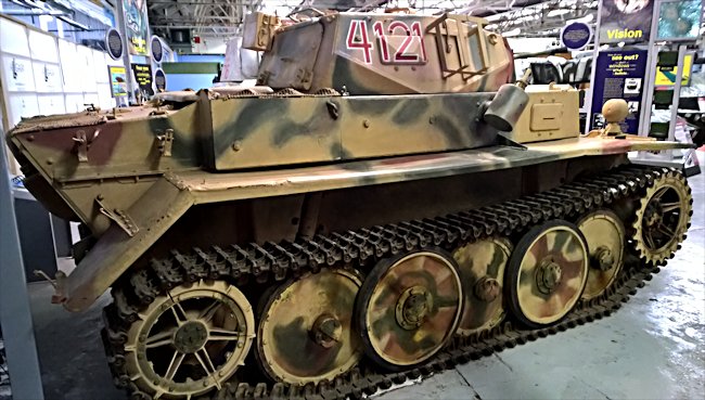 Side view of a surviving German Panzer II Luchs tank