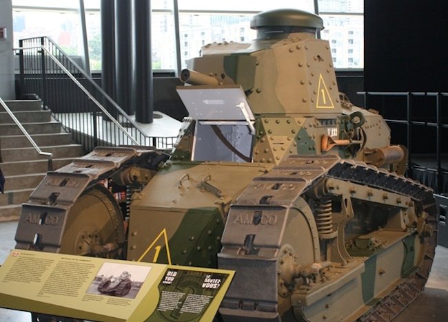 Surviving M1917 6-ton light tank Canadian War Museum, Ottawa, Canada