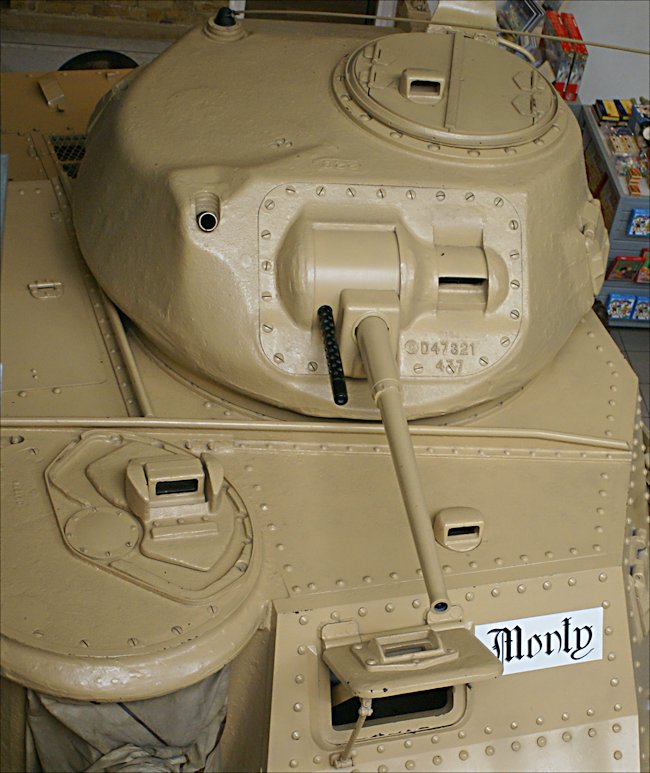 Top view of Field Marshal Montgomery's M3A5 Grant II Medium Tank