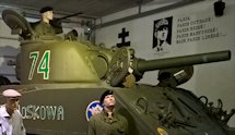 Surviving Battle of the D-Day 1944 French M4 Sherman tank in Normandy Tank Museum Catz France
