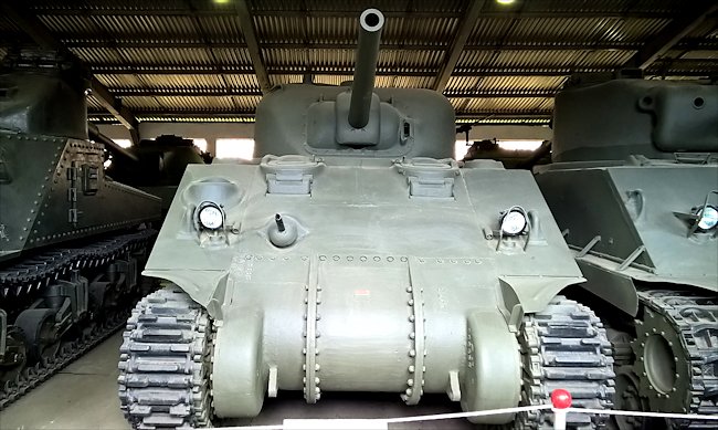 Preserved Lend-Lease M4A4 Sherman Tank in the Kubinka Tank Museum Russia