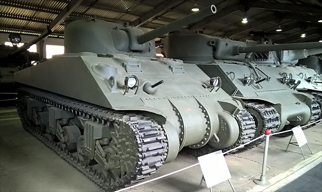 Preserved Lend-Lease M4A4 Sherman Tank in the Kubinka Tank Museum Russia