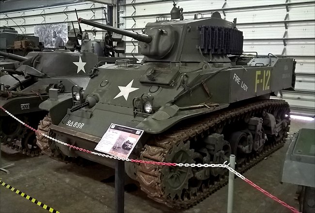 American M5A1 Light Tank at Bastogne Barracks