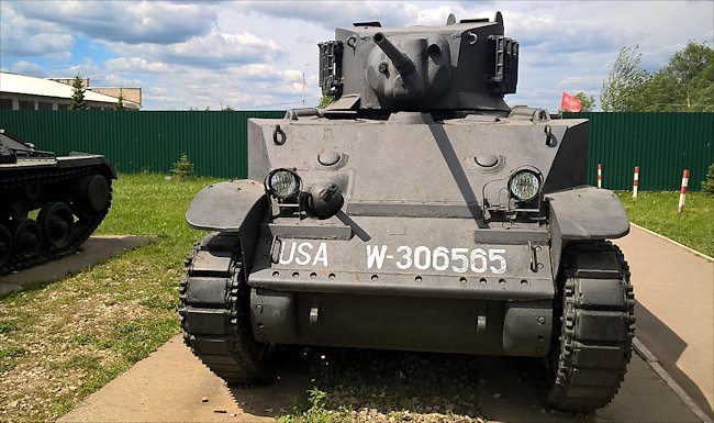 Preserved Lend-Lease M5A1 Stuart Tank in the Kubinka Tank Museum Russia
