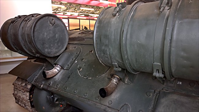 Surviving T34/85 Russian Soviet WW2 Medium Tank can be found at the Deutsches Panzermuseum in the small military town of Munster, Germany